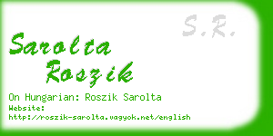 sarolta roszik business card